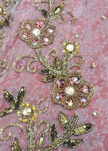 pure crap bridal designer Embroidered sare
