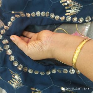 Rama lehenga with multi  emrodary