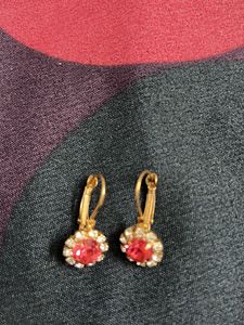 Golden Ad Studded Earrings