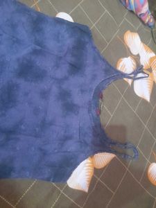 BLACK-BLUE TIE DIE KURTI🫐