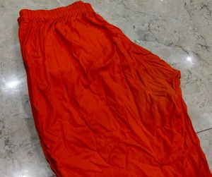 Bright Orange Kurta with Black Trim
