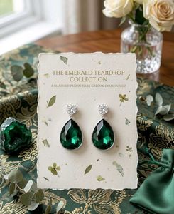 Emerald Teardrop Earrings
