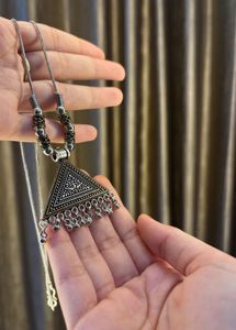 Boho Tribal Triangle brass Pendant Necklace