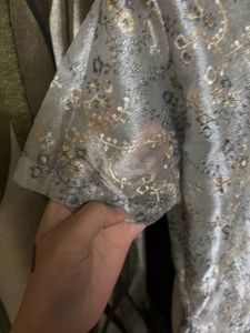 Elegant Sequined Ethnic Blouse sheer