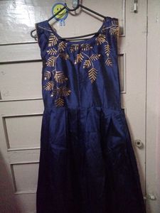 Elegant Navy Blue Long Dress