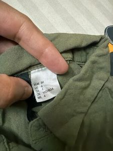 Olive Green Collared Button-Up Shirt