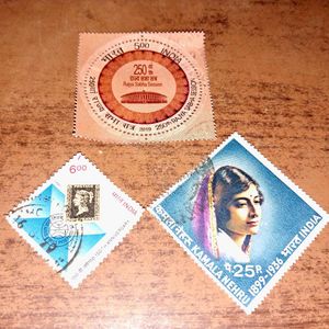 Set of 3 different shaped stamps