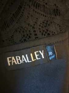 FabAlley Elegant Black Lace Dress (S)
