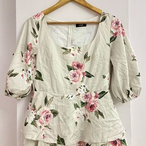 Floral Tiered Midi Dress