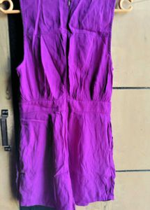 Purple Sleeveless Romper