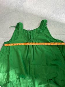 ZARA Vibrant Green Sleeveless Flowy Top