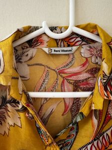 Yellow Floral Print Kurta Set