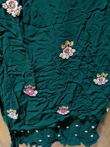 Embroidered Kurta with Bell Sleeves