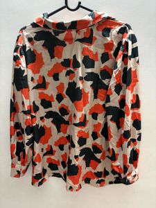 Patterned Long Sleeve Blouse
