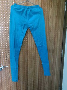 Blue Cotton Leggings