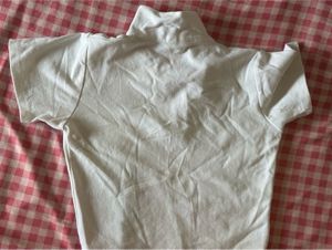 White Collared Short Sleeve Top