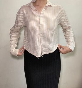 Chic Striped Button-Up Shirt