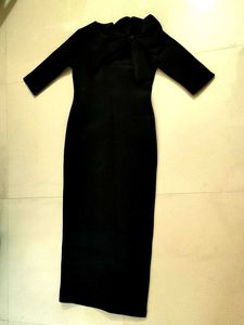 Elegant Black Bow dress