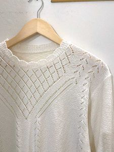 Chic White Knit Sweater