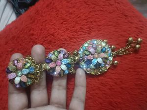 Boho Beaded Flower Chain hair Accessory