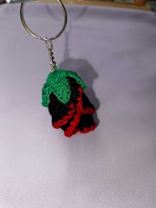 Crochet Keychain,Rose Keychain, Keychain