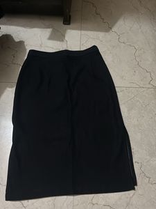 Classic Black Midi Skirt