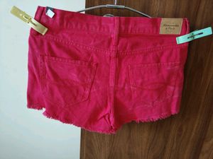 Pink Distressed Shorts