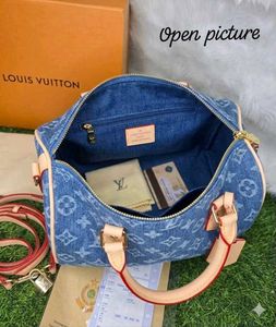 LV PREMIUM QUALITY DENIM SPEEDY HANDBAG WD BOX