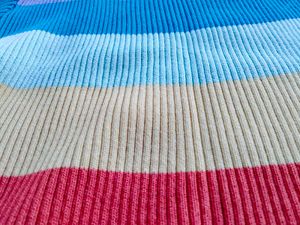 Retro Rainbow Stripe Knit Top