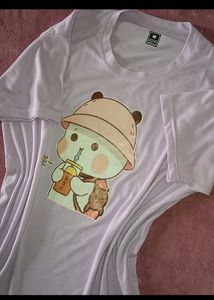Cute Cartoon Graphic Print Purple T-Shirt