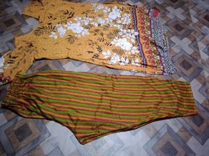 Vibrant Floral Print Kurta Set with Dupatta