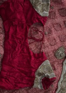 Embroidered Pink Saree