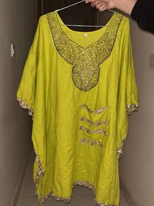 Set Embroidered Lime Green Kurta pant