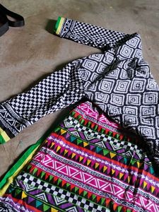 Vibrant Geometric Print Kurta