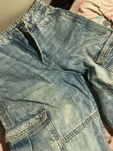 High Waisted H&amp;m Cargo Jeans💙🎞️