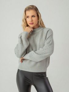 Women Grey Knit Sweater