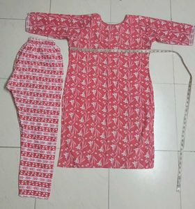 Pink Floral Kurta - Salwar Suit Set