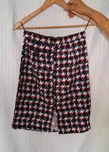 Glamorous black and white houndstooth mini skirt
