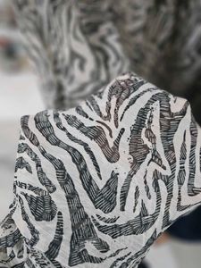 Zebra Print Ruffled Skirt