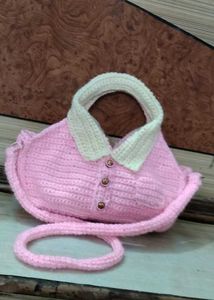 Crochet Collared Shirt Bag