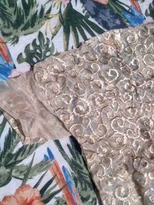 Gold Embellished Kurti Top