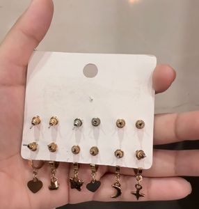 MINISO gold earring set aesthetic