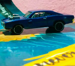 Blue 1:64 Diecast Muscle Car