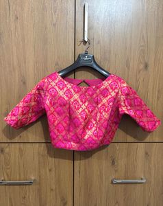 Pink Banarasi silk Blouse