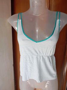 Striped Peplum Camisole Top