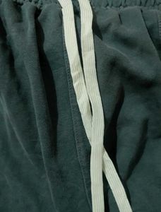 Olive Green Lounge Pants with Snap Detail