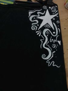 Black Camisole with White Star Design
