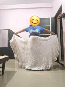 18 meter flair White Chaniya for navratri