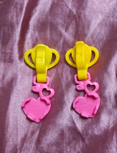 Cute Tweety Bird Heart Earrings (Kinder Joy)