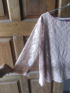 Peach Lace Top